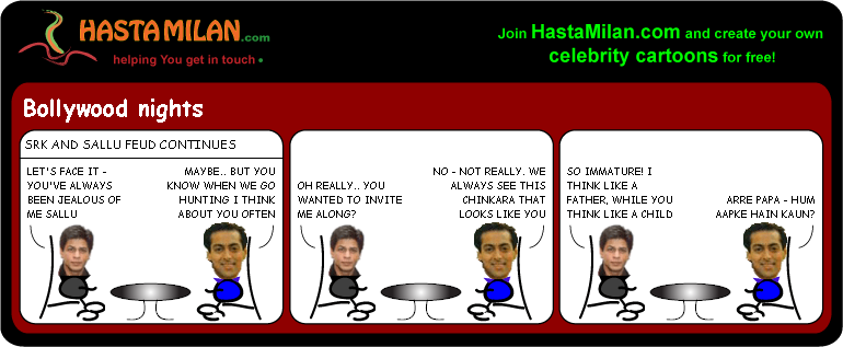 SRK And Salman Khan Feud Continues cartoon